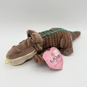 Precious Moments Fun Club 10.5" Chris The Crocodile Plush Hangtag Zipper Mouth
